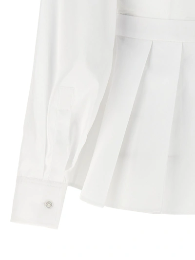 Shop Alexander Mcqueen Peplum Shirt Shirt, Blouse White