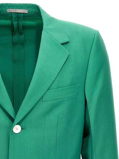 Shop Lanvin Single-breasted Blazer Jackets Green