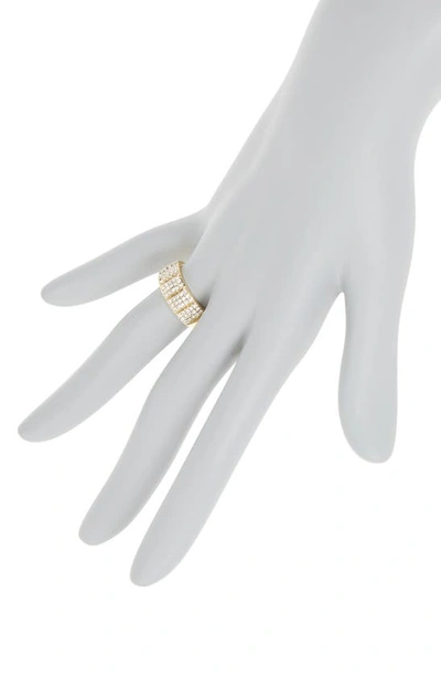 Shop Covet Pavé Cz Band Ring In Gold