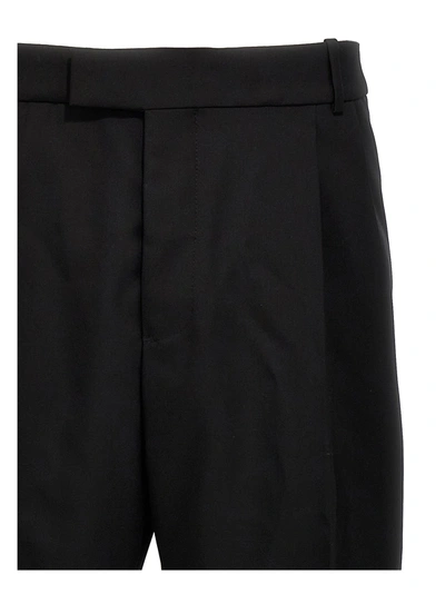 Shop Alexander Mcqueen Gabardine Wool Pants In Black