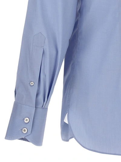 Shop Tom Ford Poplin Cotton Shirt Shirt, Blouse In Light Blue