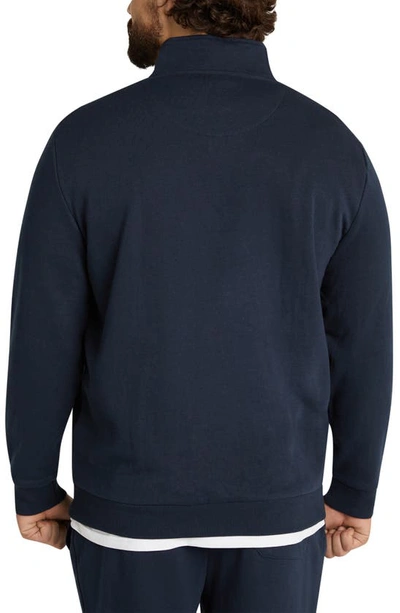 Shop Johnny Bigg Hayden Quarter Zip Sweatshirt In Navy