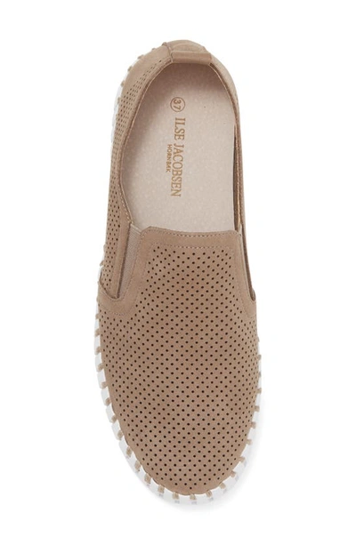 Shop Ilse Jacobsen Tulipu Perforated Platform Sneaker In Falcon