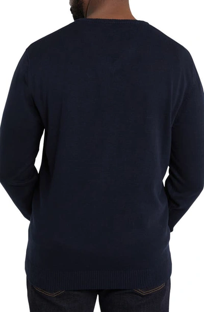 Shop Johnny Bigg Essential V-neck Sweater In Navy