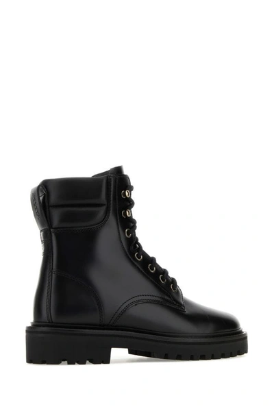 Shop Isabel Marant Woman Black Leather Campa Ankle Boots