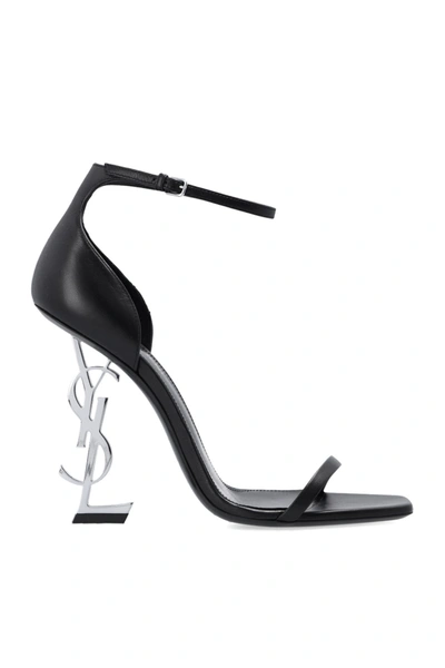 Shop Saint Laurent Opyum 110mm Sandals In Nero