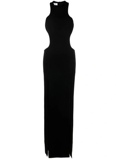 Shop Monot Cut-out Slits Long Dress In Black