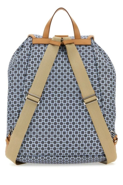 Shop Prada Man Printed Re-nylon Backpack In Multicolor