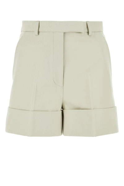 Shop Thom Browne Woman Sand Cotton Shorts