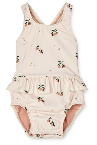 Shop Liewood Amina Baby Printed Swimsuit Peach