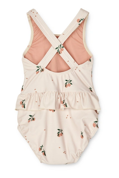 Shop Liewood Amina Baby Printed Swimsuit Peach