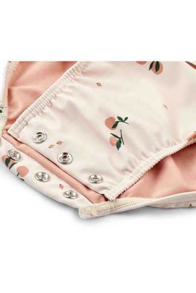 Shop Liewood Amina Baby Printed Swimsuit Peach