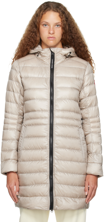 Shop Canada Goose Beige Cypress Down Jacket In 432 Limestone