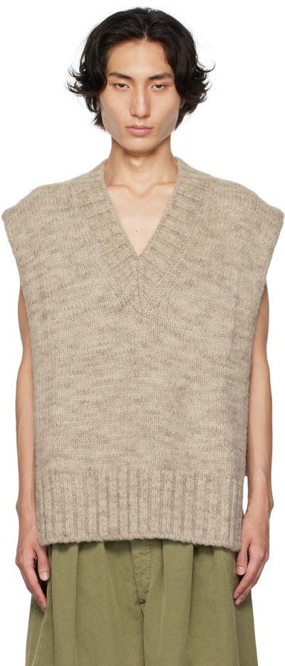 Shop Maison Margiela Beige Botanical-dye Vest In 119m Light Brown