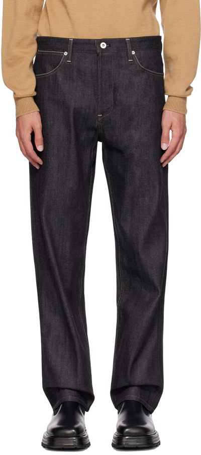 Jil Sander Panelled Straight-leg Jeans In 405 - Dark Blue