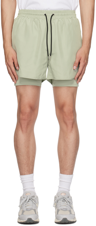 Shop Sporty And Rich Ssense Exclusive Green Shorts In Laurel