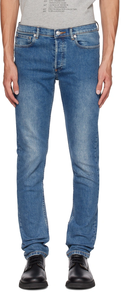 Shop Apc Indigo Petit Jeans In Iai Indigo