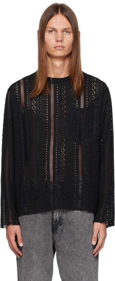Song For The Mute Black Crewneck Sweater In Black