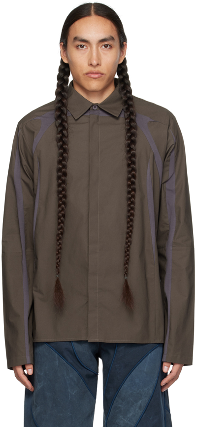 Shop Mainline:rus/fr.ca/de Gray Alfie Shirt In Charcoal