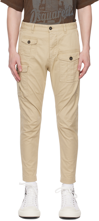 Shop Dsquared2 Beige Sexy Cargo Pants In 111 Desert Tan