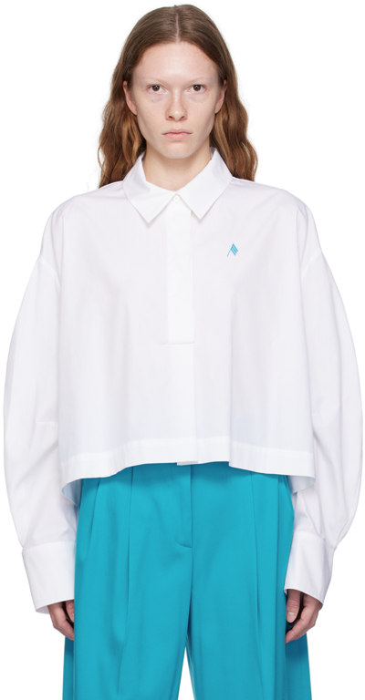 Shop Attico White Jill Shirt In 001 White