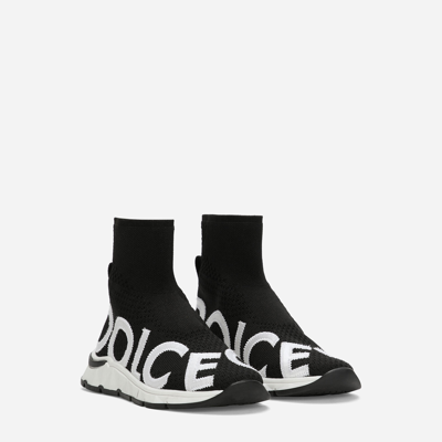 Dolce & Gabbana Logo-print Sock-style Sneakers In Multicolor