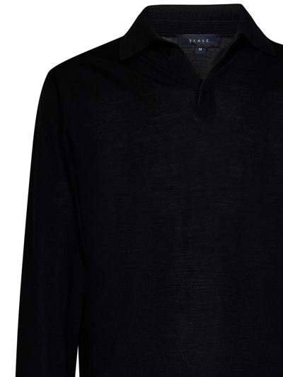 Shop Sease Lasca Polo Shirt In Black