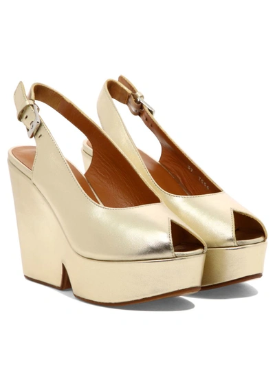Shop Clergerie "dylan" Open-toe Sandals In Gold