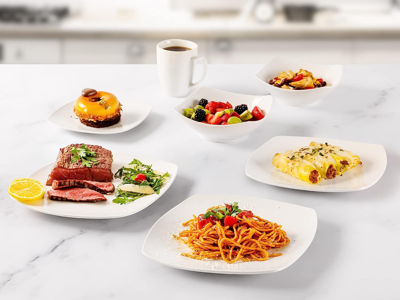 Zulay Kitchen Porcelain White Dinnerware Set, Premium Quality Service For 4 In White