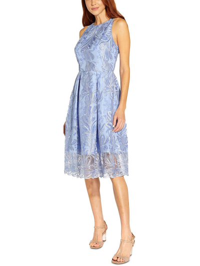 Shop Adrianna Papell Womens Semi-formal Midi Evening Dress In Multi
