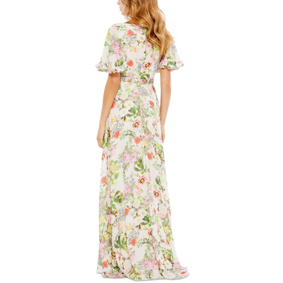 Shop Mac Duggal Womens Rhinestone Maxi Evening Dress In Multi