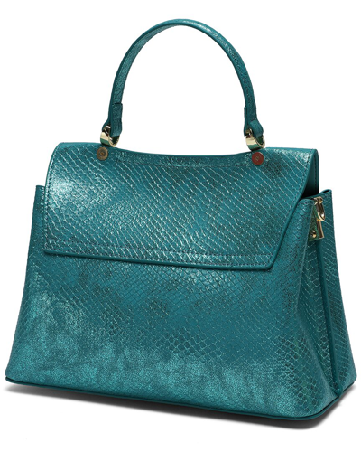 Tiffany & Fred Snake Embossed Leather Satchel