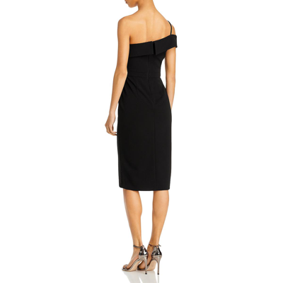 Shop Aqua Womens Knit One Shoulder Cocktail And Party Dress In Black