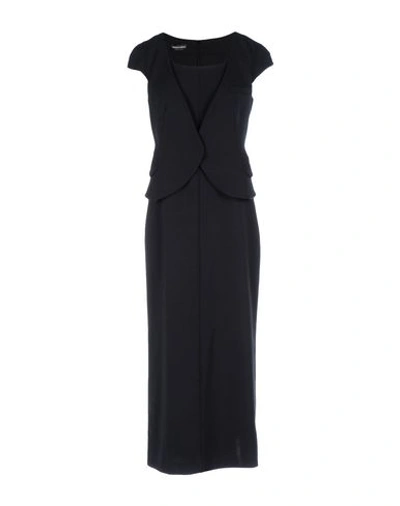 Shop Emporio Armani 3/4 Length Dress In Black