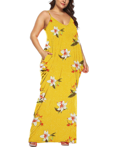 Shop Nino Balcutti Sleeveless Silk Maxi Dress In Yellow