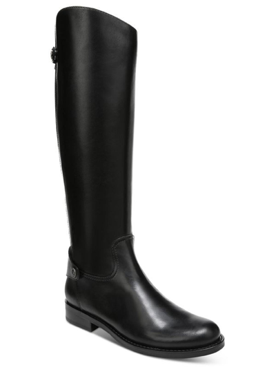 Shop Sam Edelman Mikala Womens Leather Riding Knee-high Boots In Black