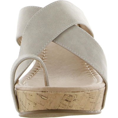 Shop Journee Collection Womens Slip On Slides Wedge Sandals In Beige