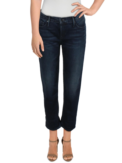 Shop Black Orchid Womens Denim Low Rise Cropped Jeans In Blue