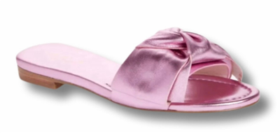 Shop Cecelia New York Tripp Slide Sandal In Pink Metallic