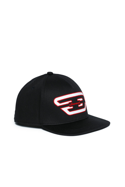 Shop Diesel Gabardine Baseball Cap With Logo In Black