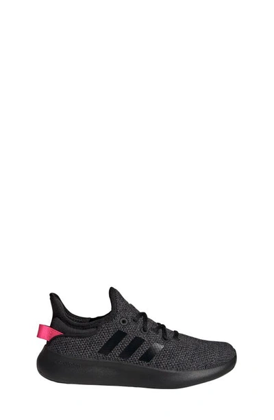 Shop Adidas Originals Kids' Cloudfoam Pure Running Shoe In Black/ Black/ Lucid Pink