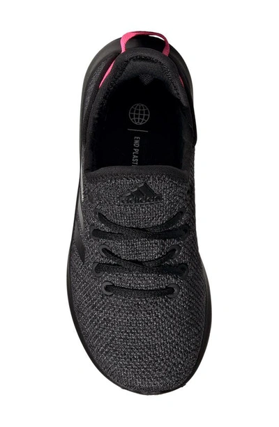 Shop Adidas Originals Kids' Cloudfoam Pure Running Shoe In Black/ Black/ Lucid Pink