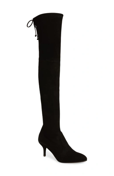 Shop Stuart Weitzman Tiemodel Over The Knee Stretch Boot In Black Suede