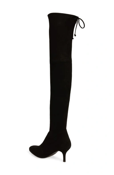 Shop Stuart Weitzman Tiemodel Over The Knee Stretch Boot In Black Suede