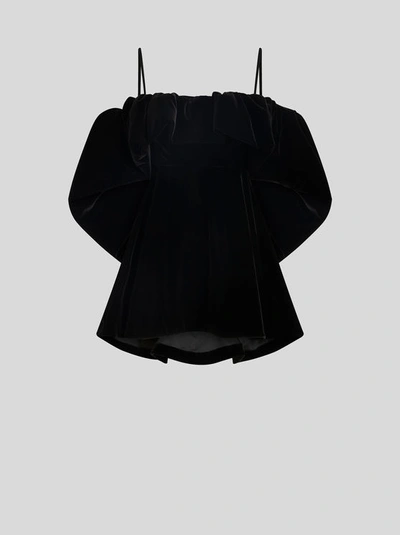 Shop Etro Mini Velvet Dress With Dropped Shoulders In Black