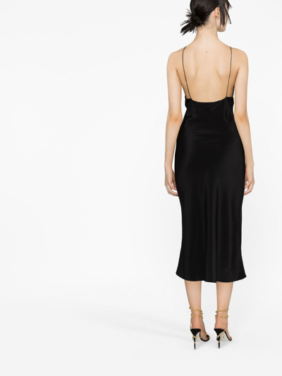 Shop Christopher Esber Silk Dress In Black