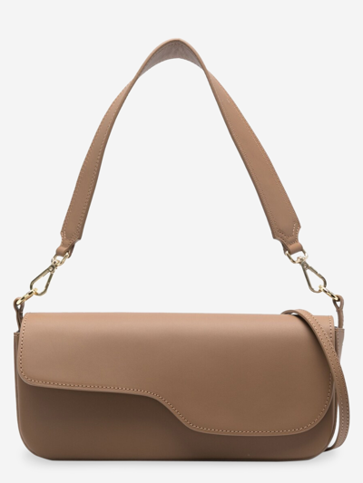 Shop Atp Atelier Leather Shoulder Bag In Brown