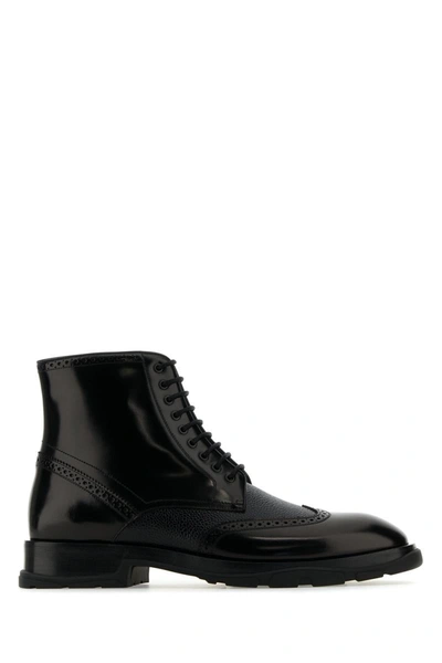 Shop Alexander Mcqueen Boots In Blackblackblack