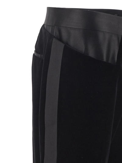 Shop Tom Ford Tuxedo Flared Trousers In Black