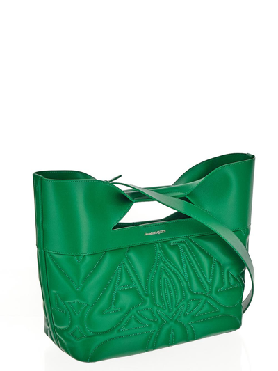Shop Alexander Mcqueen The Bow Bag In Green